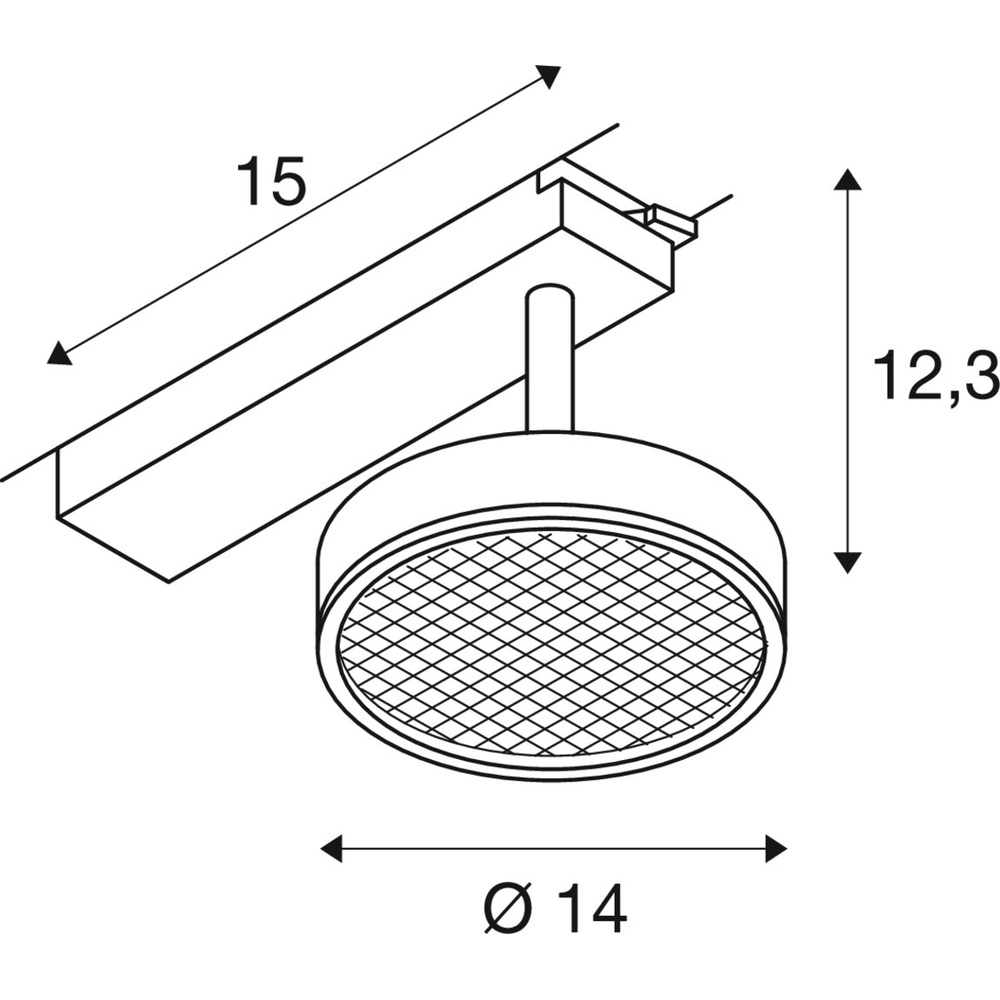 Railspot Grip! Flat 1-fase zwart SLV 4024163305235