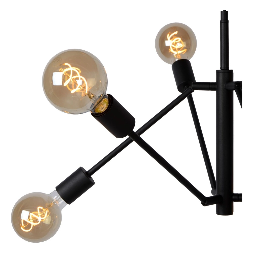 Hanglamp Lester zwart 6-lichts Lucide 5411212211330
