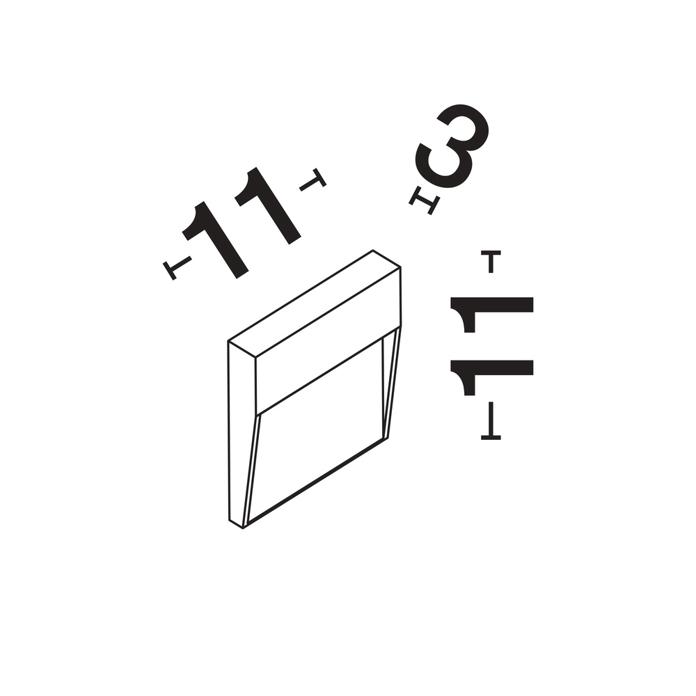 Vierkante wandlamp Nectar design antraciet Lyora 5212017453860