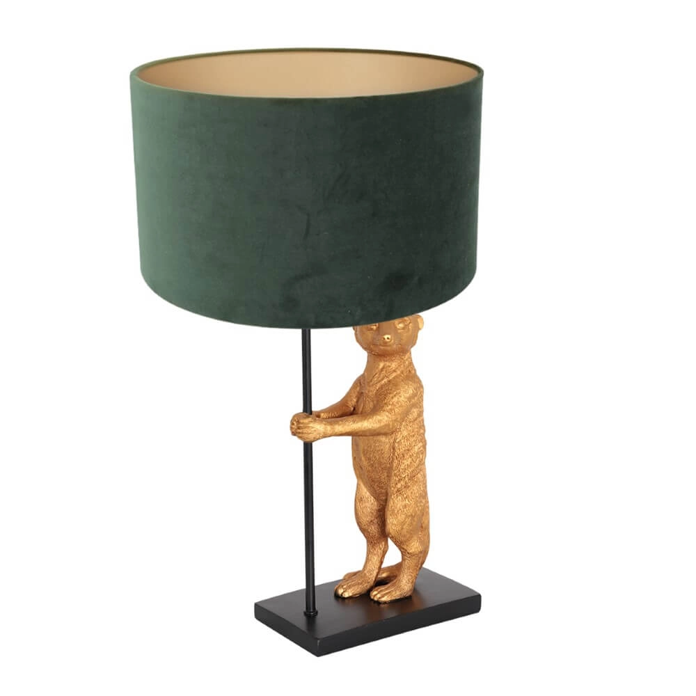 Schemerlamp Animaux met groen velvet