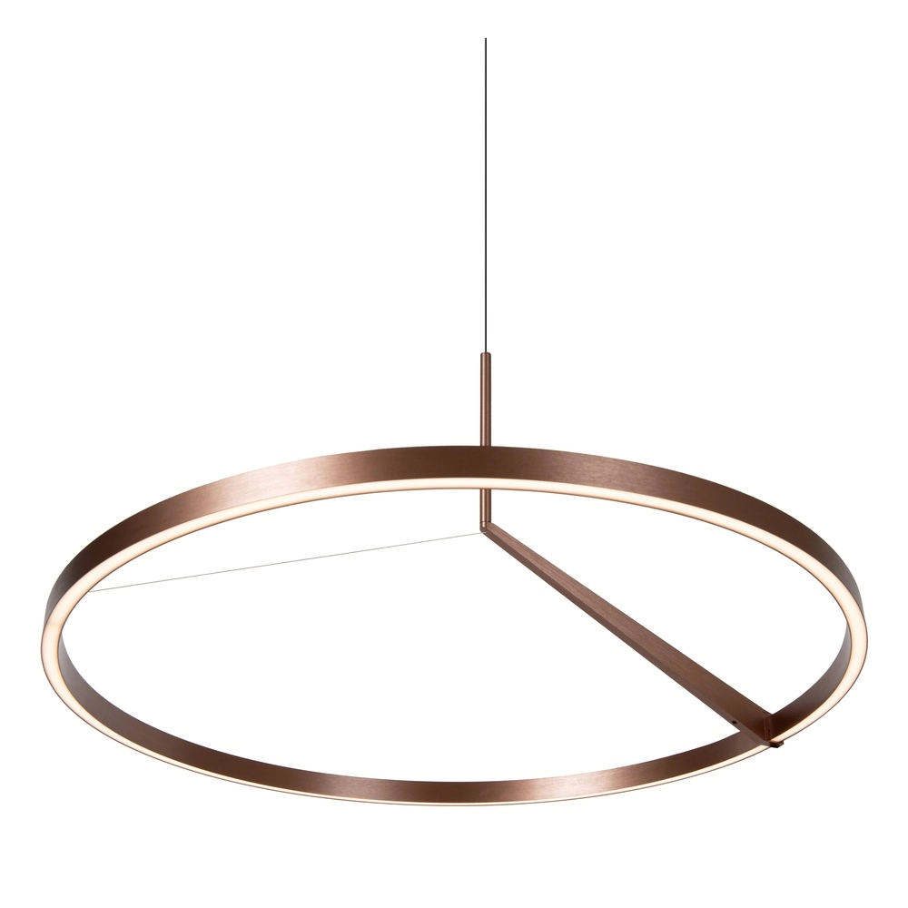 Strakke led hanglamp Applause roodkoper - Ø 80cm Premium by Lucide 5411212221858