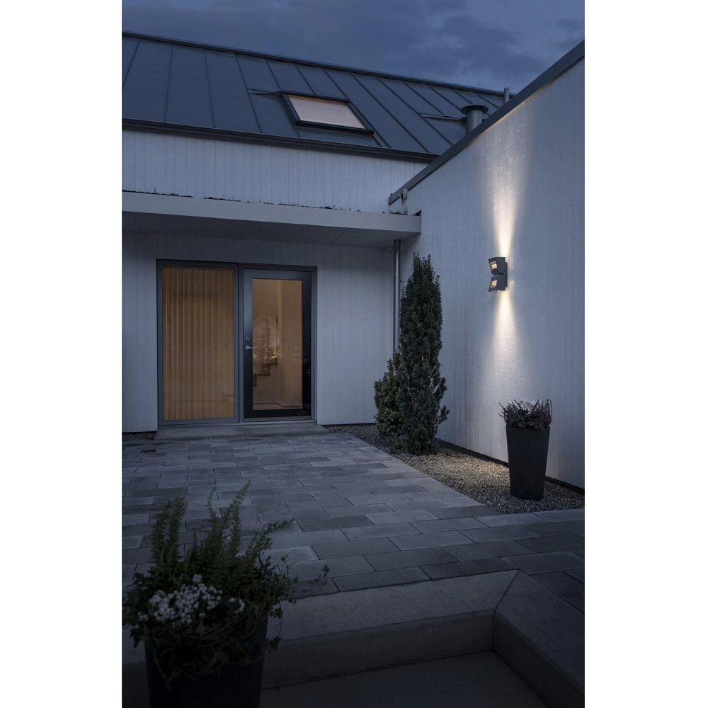 Design muurlamp Potenza 2-lichts antraciet KonstSmide 7318307971378