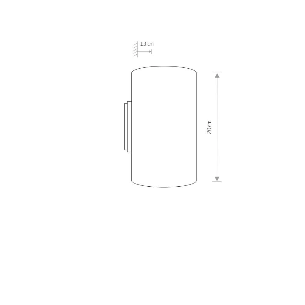 Zwarte wandspot Tube Lyora 5903139932097