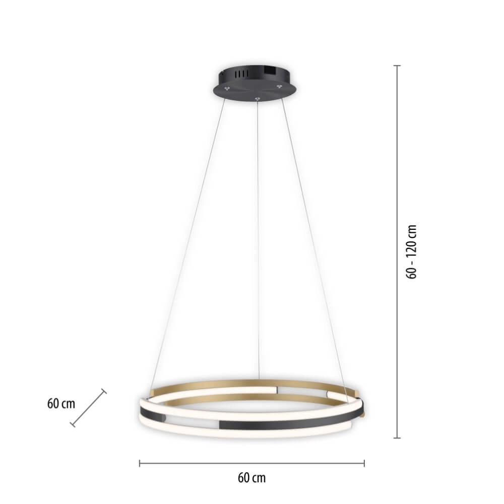 Design hanglamp Q-Beluga 60cm Paul Neuhaus 4012248374641