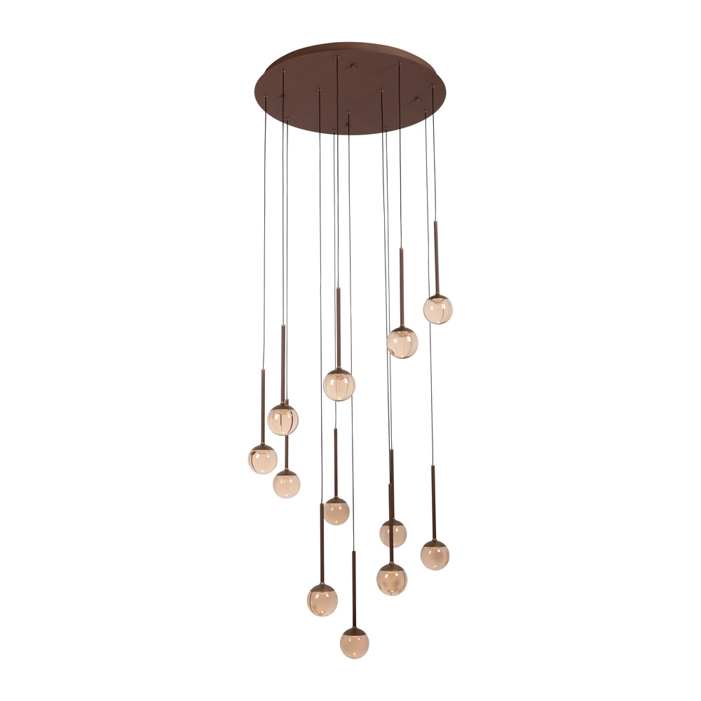 Hanglamp Calina 12-lichts met amber bollen Premium by Lucide 5411212242051