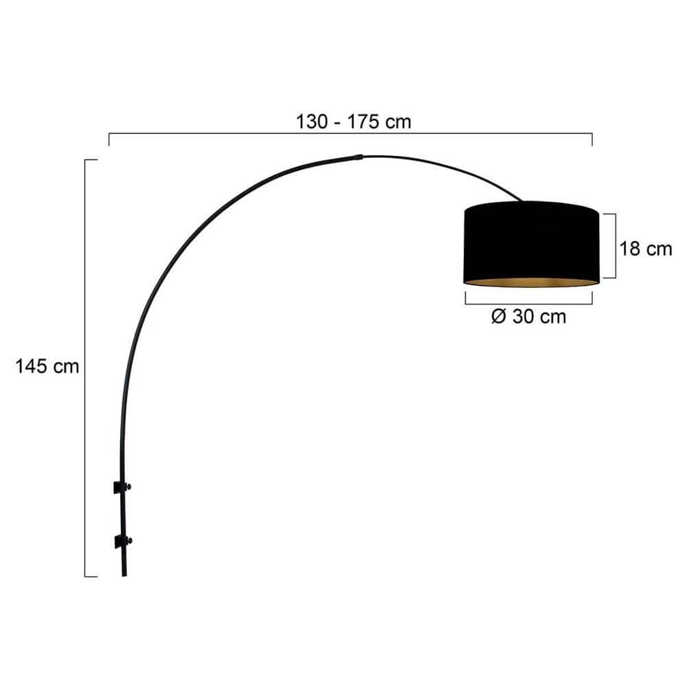 Wandlamp Sparkled Light zwart Steinhauer 8712746175554
