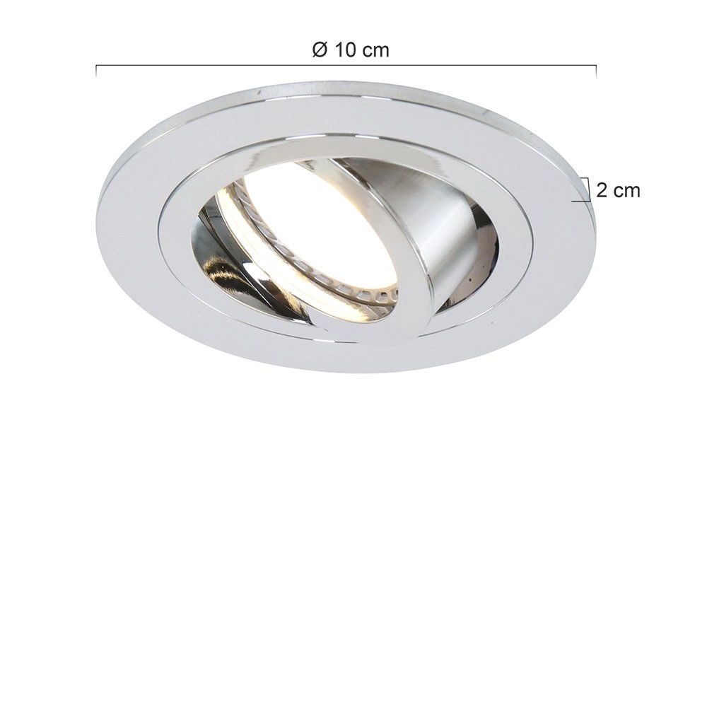 Inbouwspot Round 10cm metaalgrijs Steinhauer 8712746113532