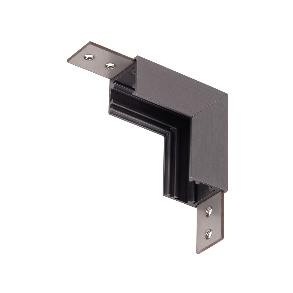 Verticale hoek 1-fase Linial mat zwart chroom