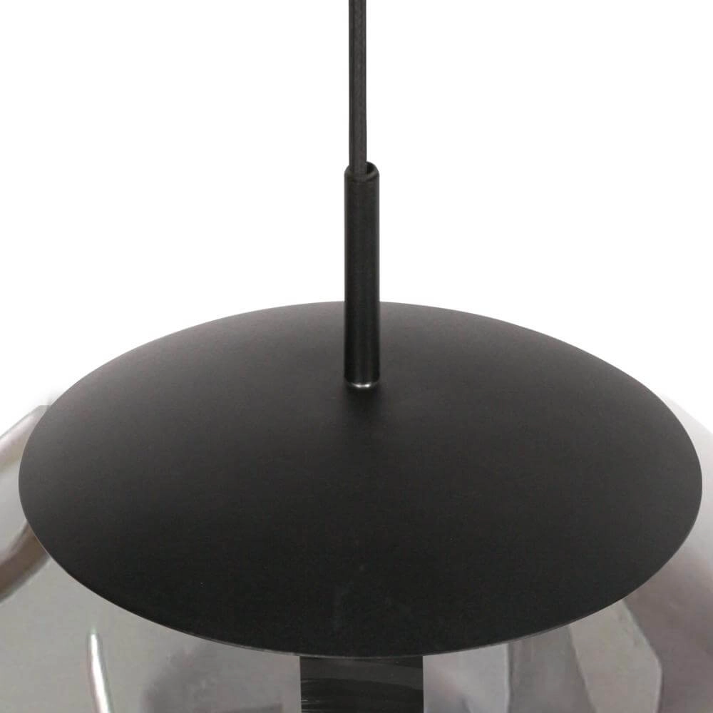 Hanglamp Bollique zwart met smoke glas Steinhauer 8712746177558
