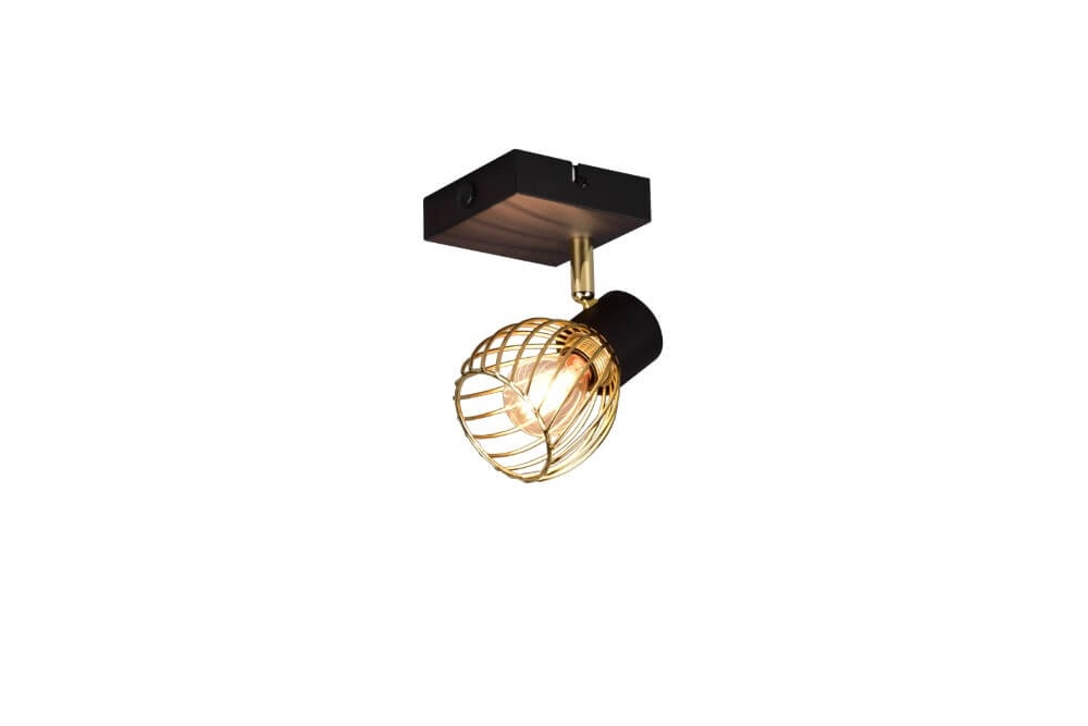 Design wandlamp Ardon zwart met goud Trio 4017807560886