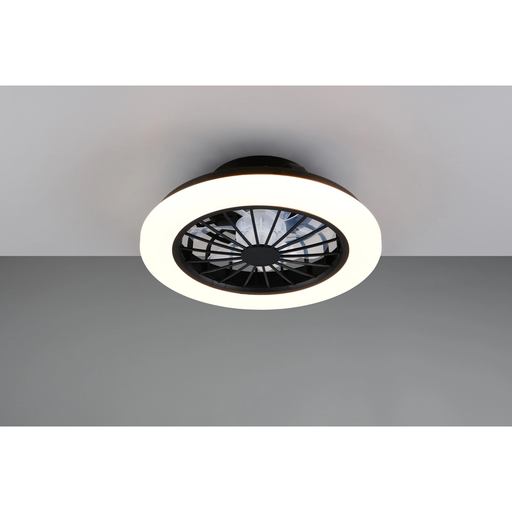 Plafondventilator Rotsund zwart Ø 38cm