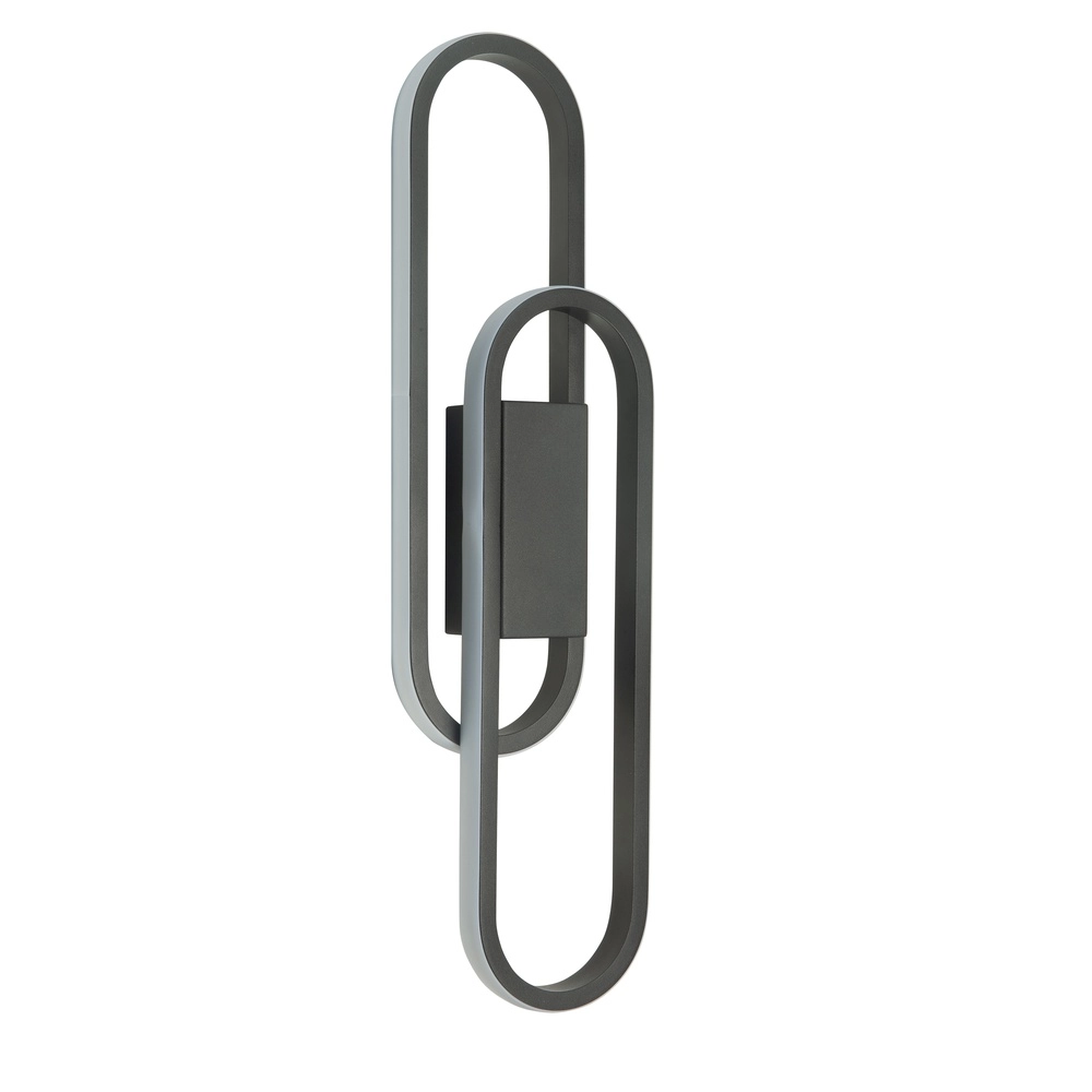 Design wandlamp Anello zwart 50cm