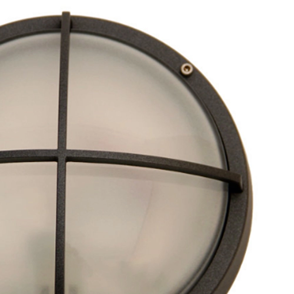 Ronde buitenlamp Docks 26cm grafiet grijs Franssen 8010789052116