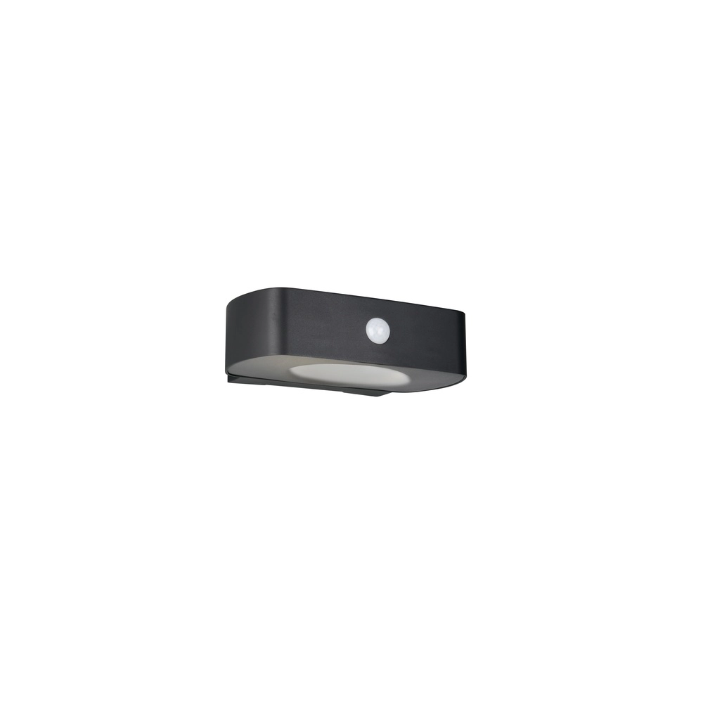 Solar wandlamp Bilbao zwart hybride