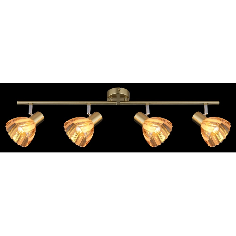 Plafondlamp 4-lichts Zachery goud Globo 9007371531509