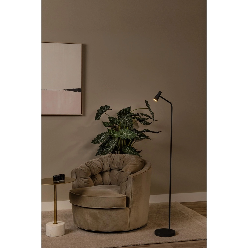Oplaadbare vloerlamp Stirling zwart Lucide 5411212361264