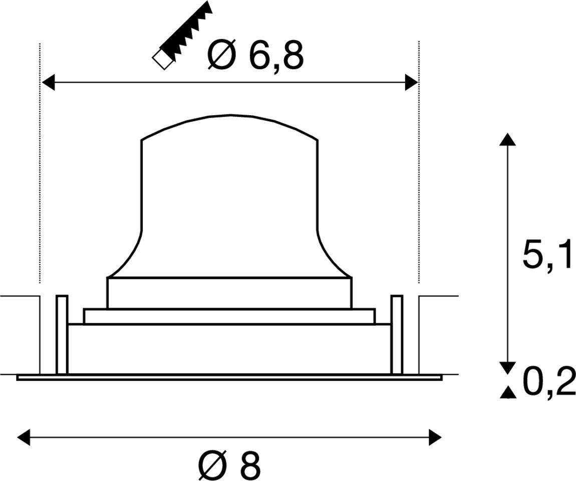 Inbouwspot Numinos Move XS wit 2700K - 40gr SLV 4024163314169