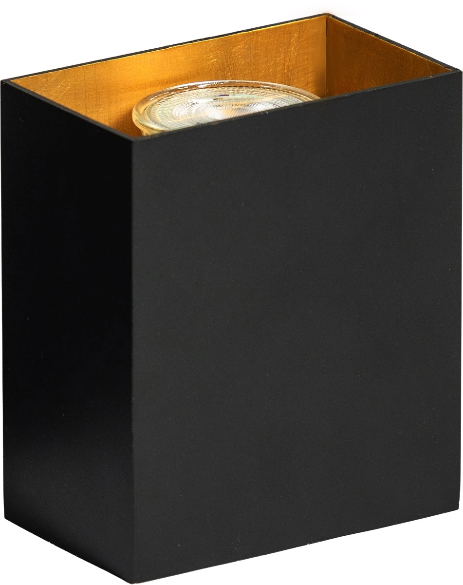 Wandspot up of down Minke 1x GU10 - zwart/goud