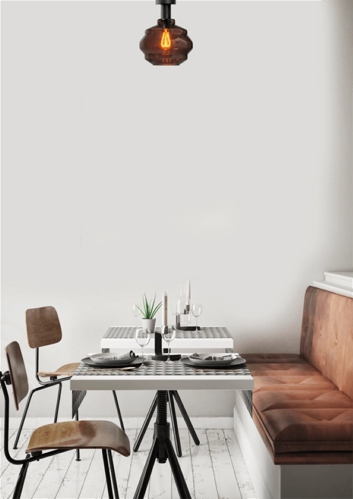 Plafondlamp - Ø 24cm - Porto met Ball red glas Masterlight 8718121271491