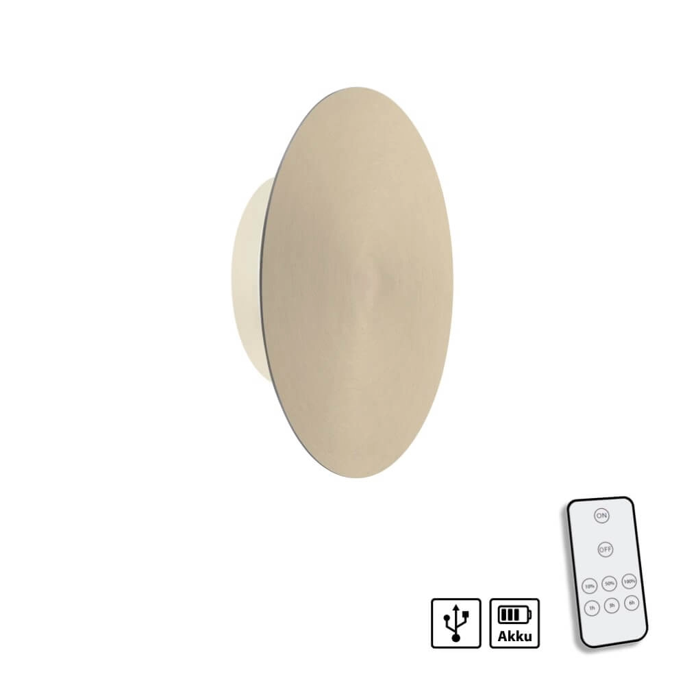 Design wandlamp Akku Puntua Ø 18cm messing Paul Neuhaus 4012248372494