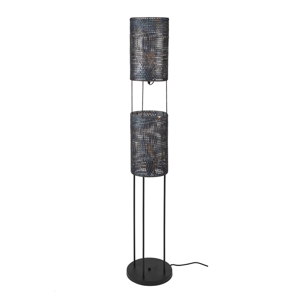 2L Schubbenlook vloerlamp Armor Ø 28cm Lyora 8716803512948