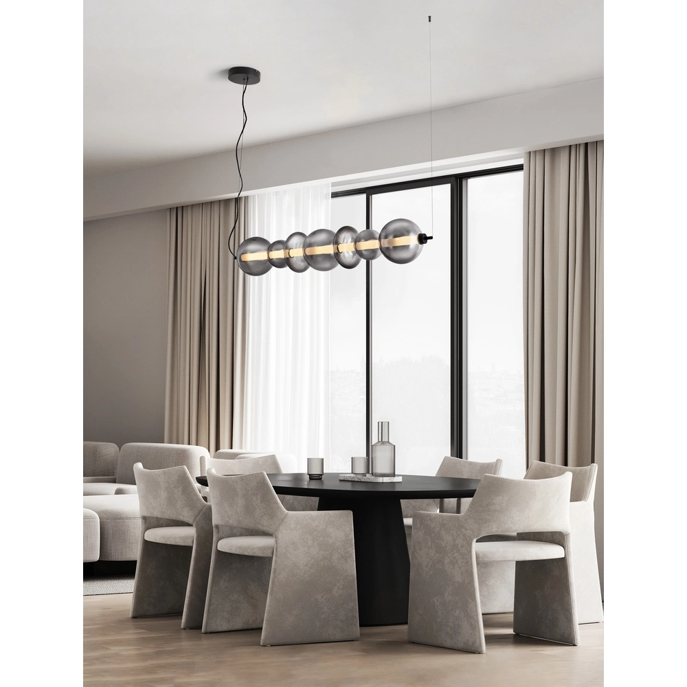 Hanglamp Bally smoke glas horizontaal Lyora 5212017449184