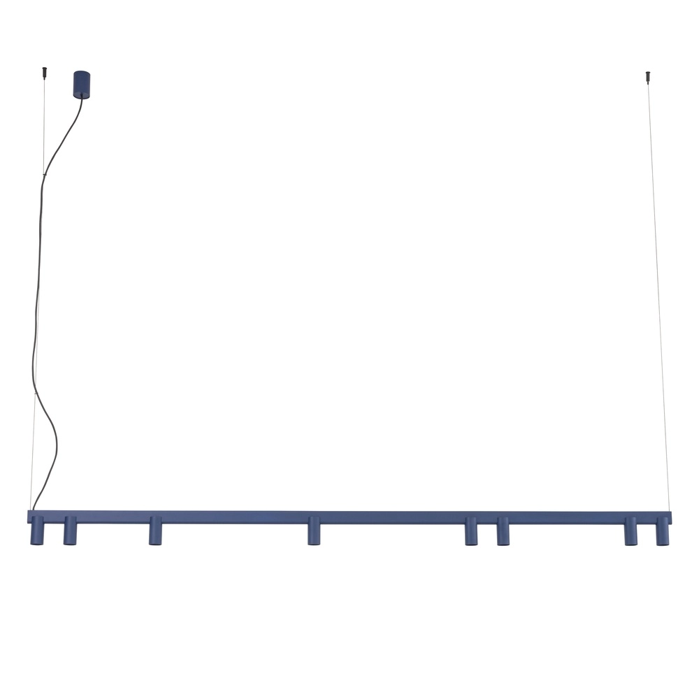Design hanglamp Fourty 8-lichts marine blauw Lyora 5903139122900