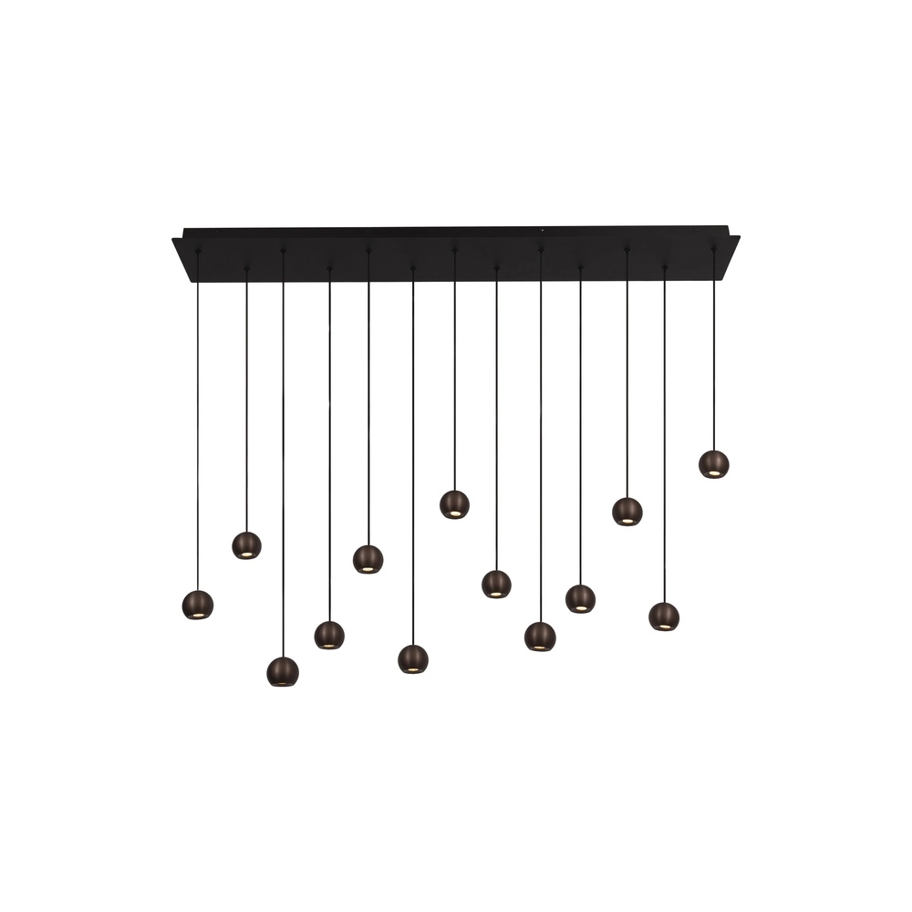 Design hanglamp Montana 13-lichts koffie bruin