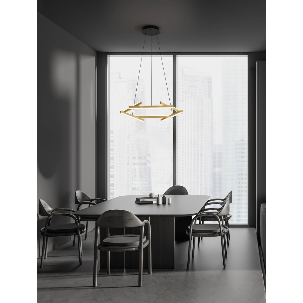 Hanglamp Hyde zwart met goud Lyora 5212017446206