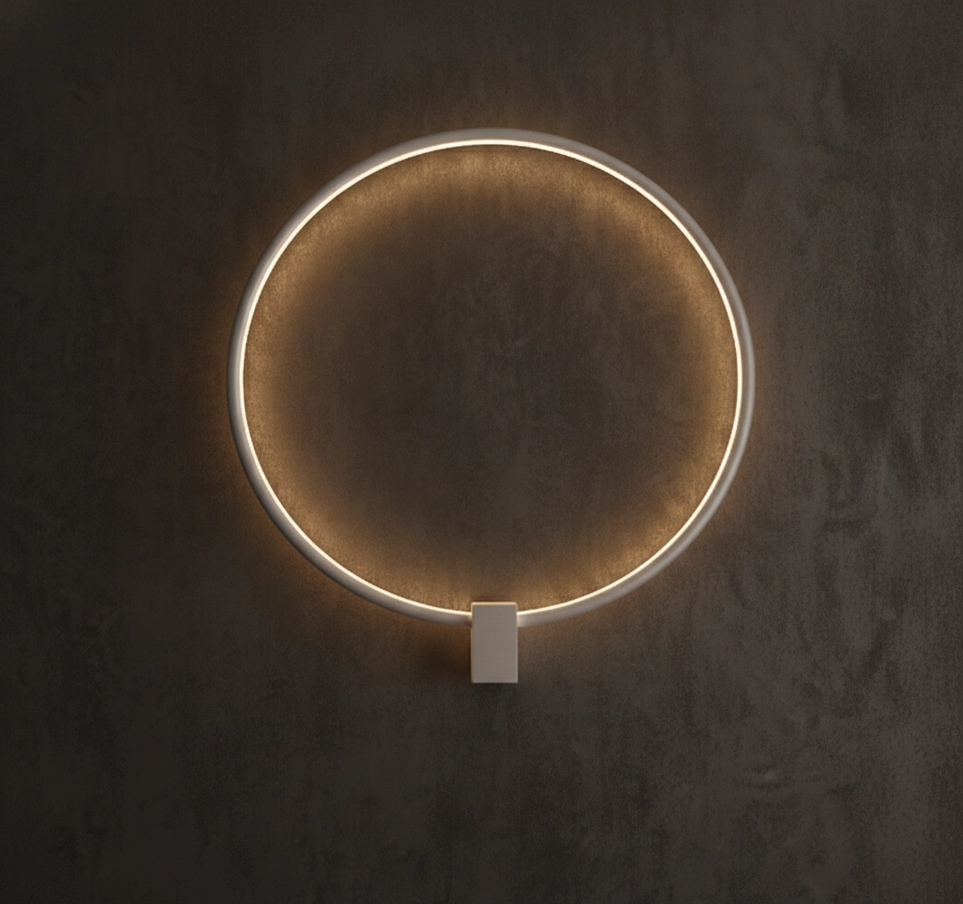Ronde wandlamp Cercio wit
