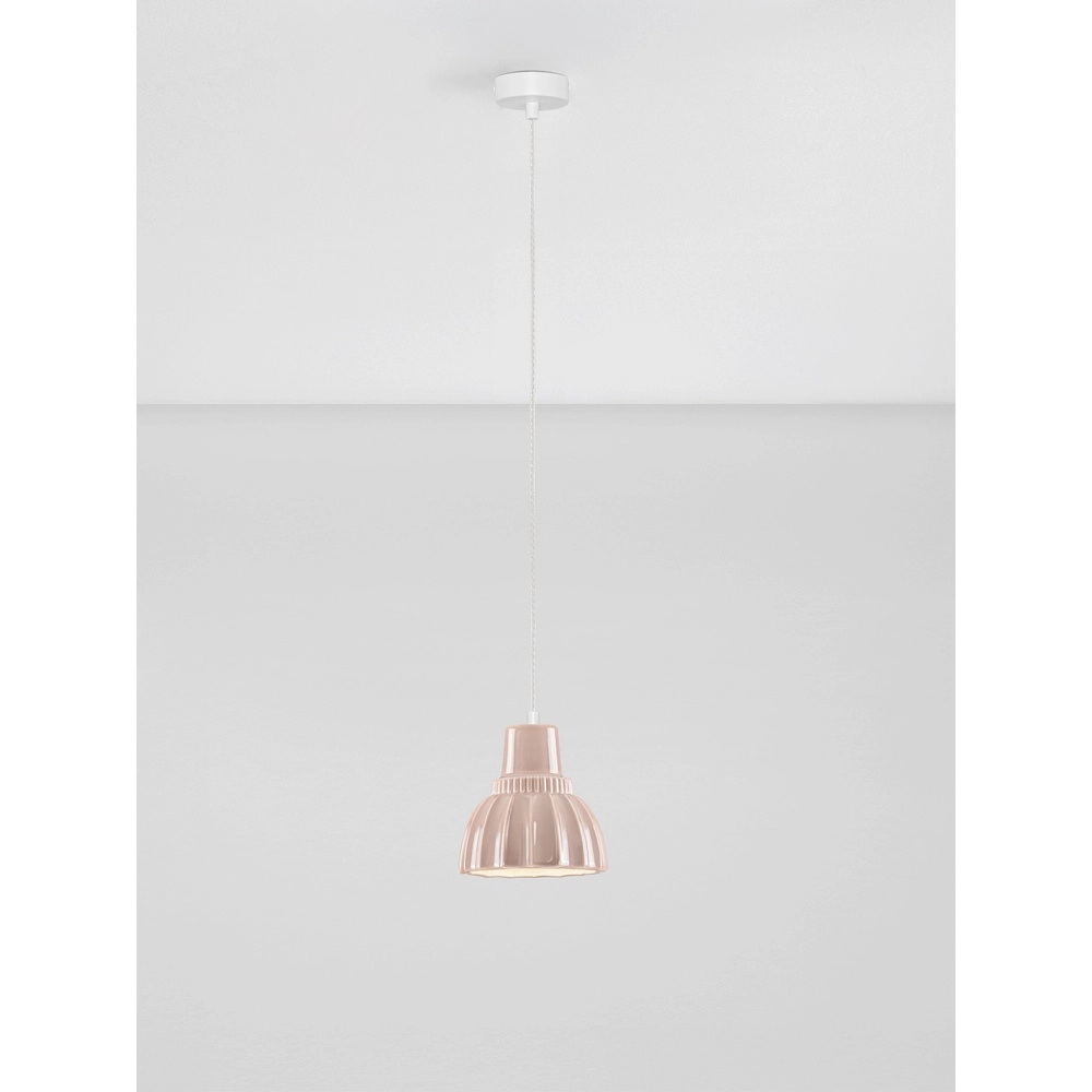 Hanglamp Picco wit met mokka bruin Lyora 5212017495389