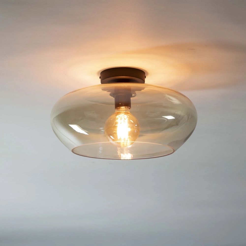 Glazen plafondlamp Elevate Ø 40cm - amber glas