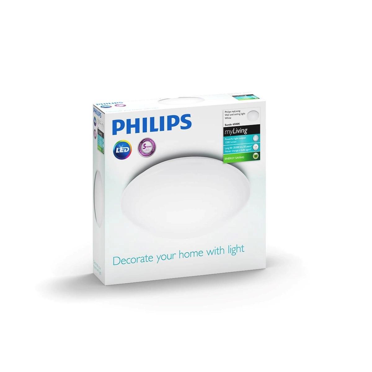Plafonniere Suede Ø 28cm 6500K Philips 8718696163580
