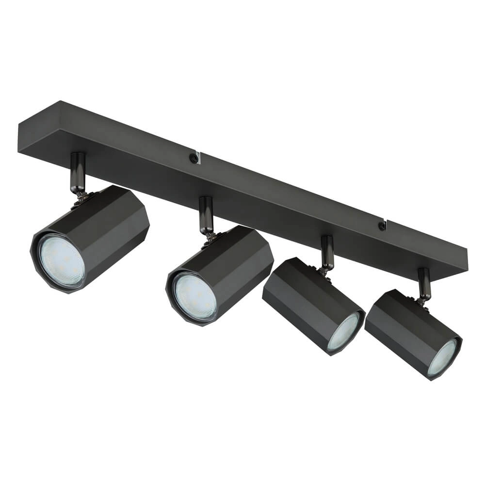 Grijze plafondlamp James 4-lichts Globo 9007371450848