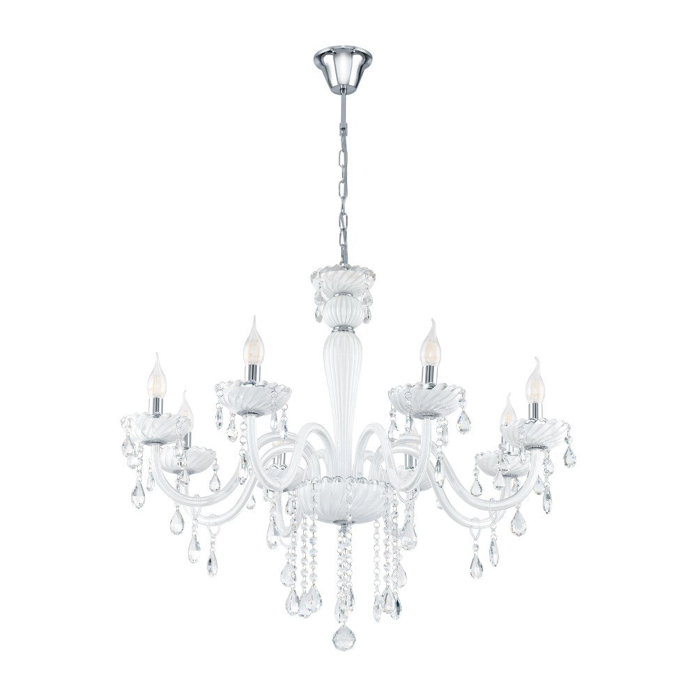 Kroonluchter Carpento 70cm 8-lichts grijs