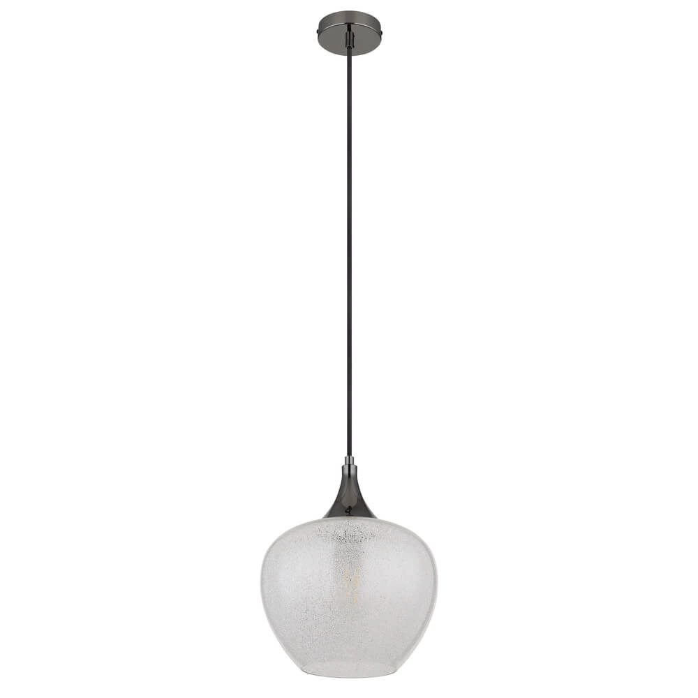 Antraciet hanglamp Maxy met wit glas Ø 24cm Globo 9007371450176