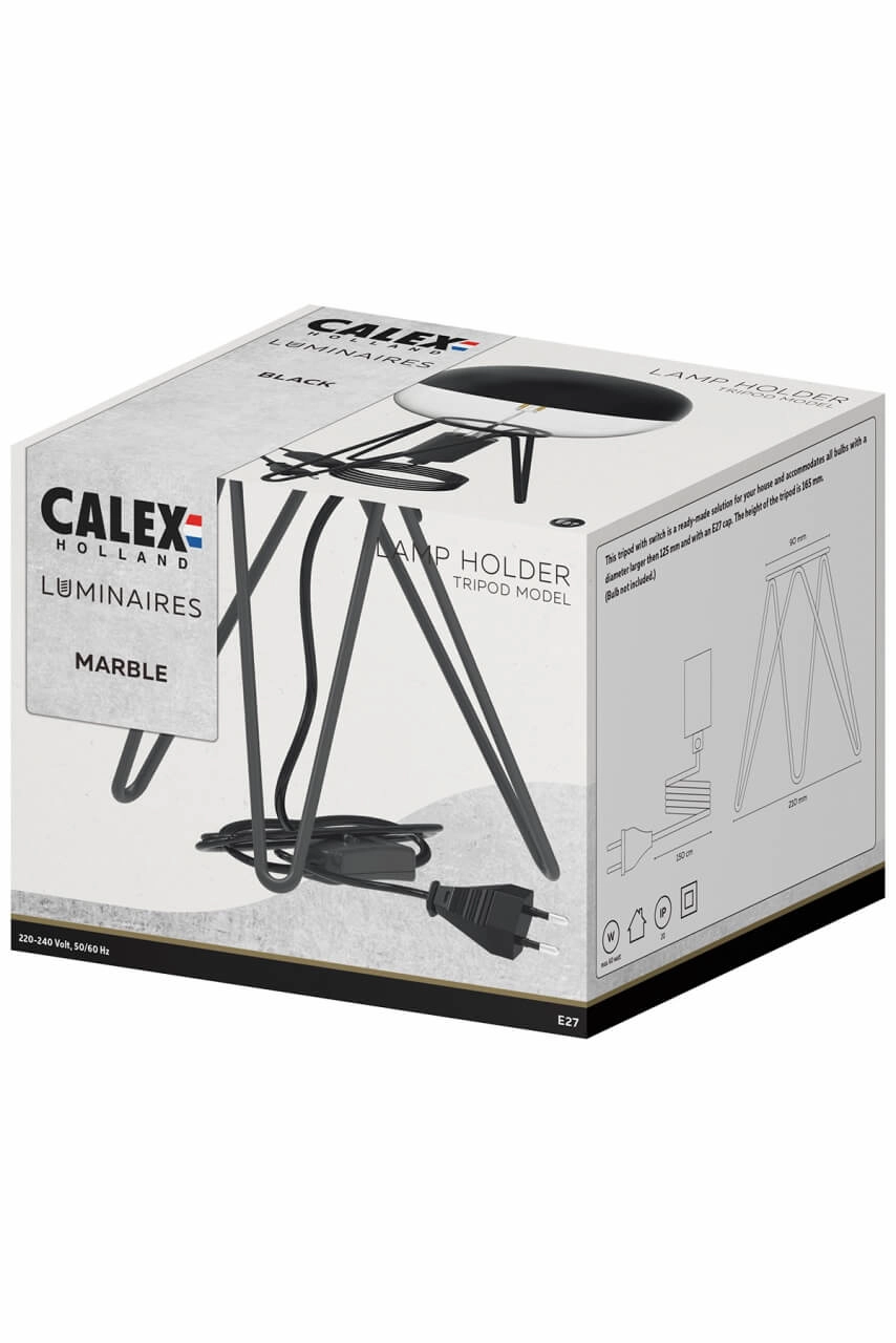 Zwart tripod lampje Tripod Circle 8712879150879