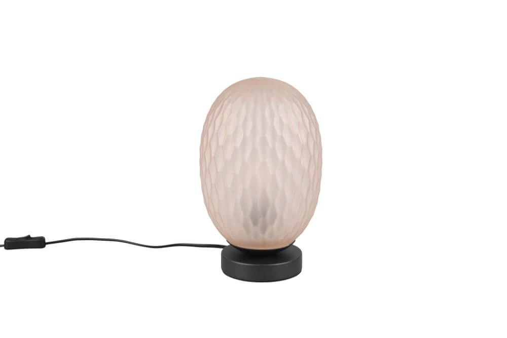 Tafellamp Facette met geribbeld amber glas Trio 4017807627886