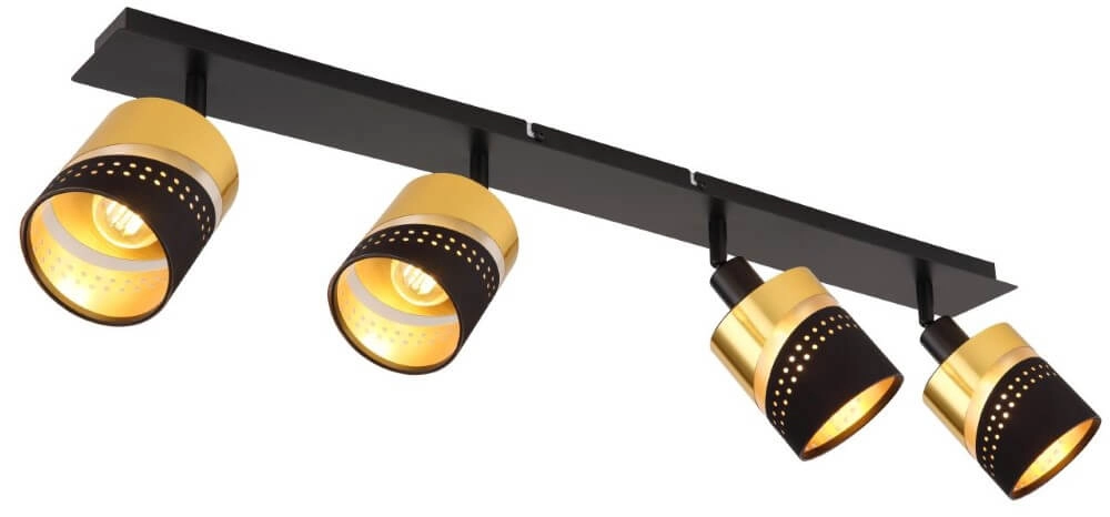 4-lichts plafondspot Or zwart met goud