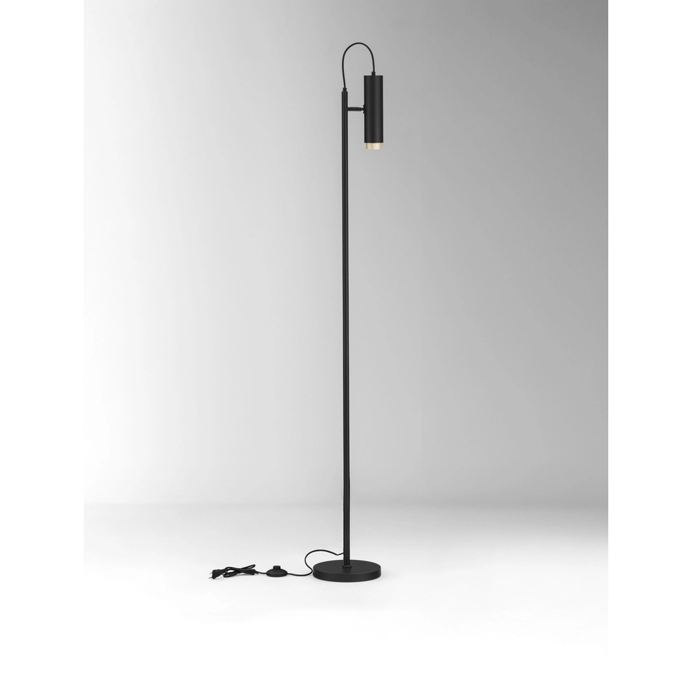 Leeslamp Nessi zwart met goud Lyora 5212017475220