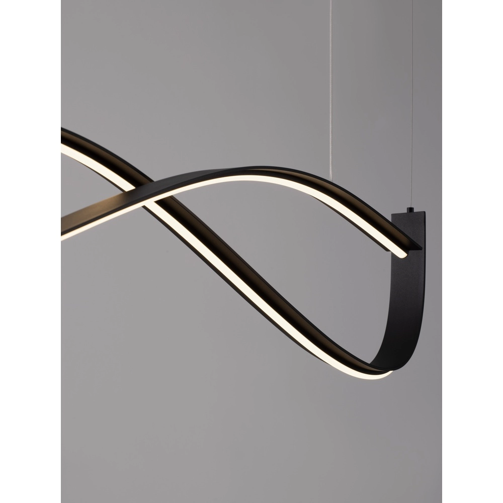 Hanglamp Brio met krul zwart Lyora 5212017479846
