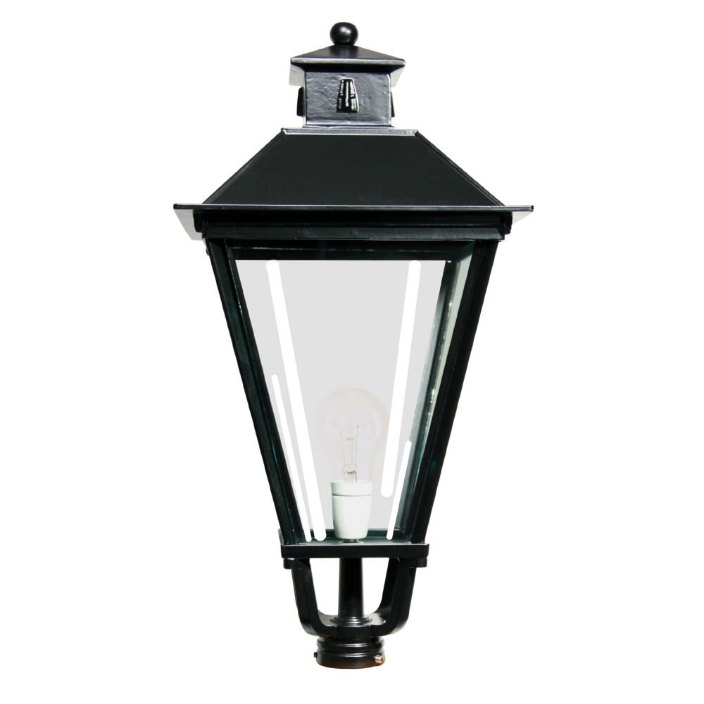 Vierkante, nostalgische lantaarn lamp Bergeijk K9 zwart KS Verlichting 8714732141444