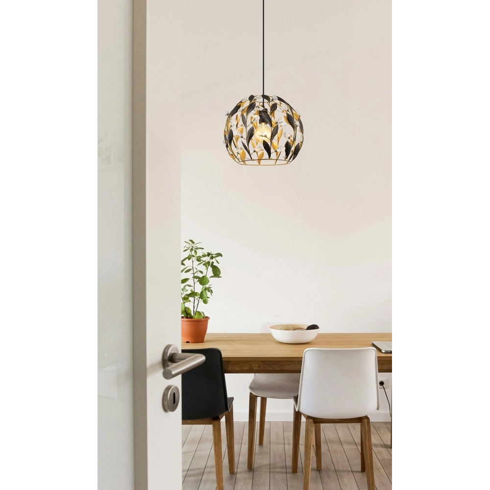Landelijke hanglamp Mika zwart Globo 9007371519941