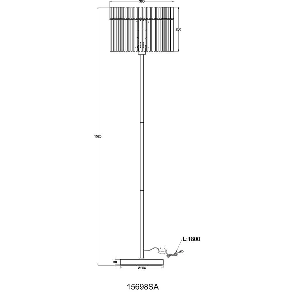 Zwarte vloerlamp Gorley met amberglas Ø 38cm Globo 9007371462995