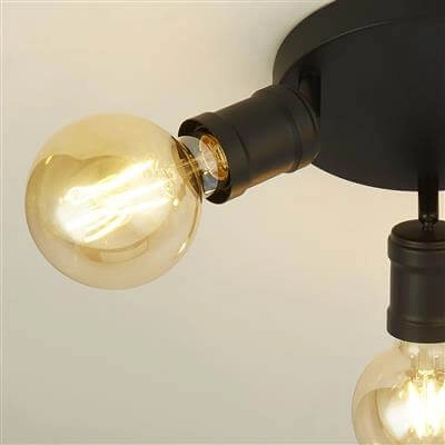 Plafondlamp Dance Disk 3-lichts zwart Searchlight 5053423188706