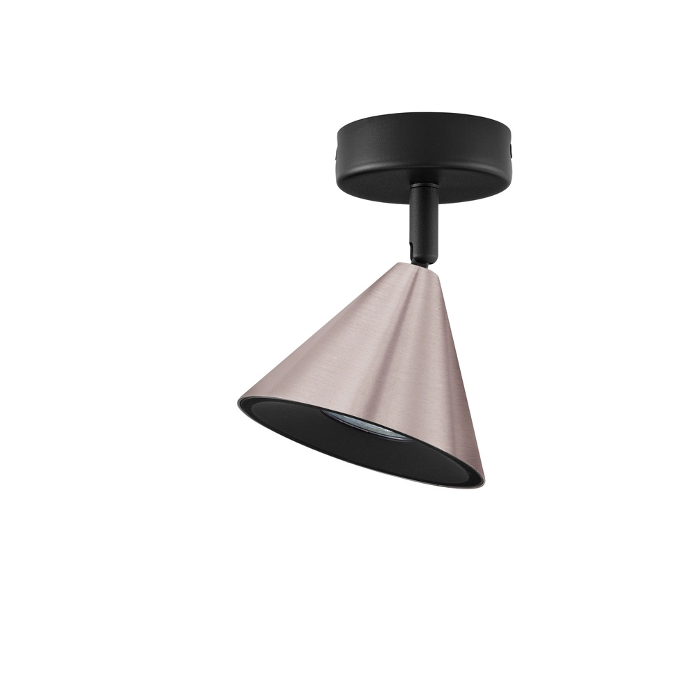 Plafondlamp Conico zwart met koffiebruin Lyora 5212017475367