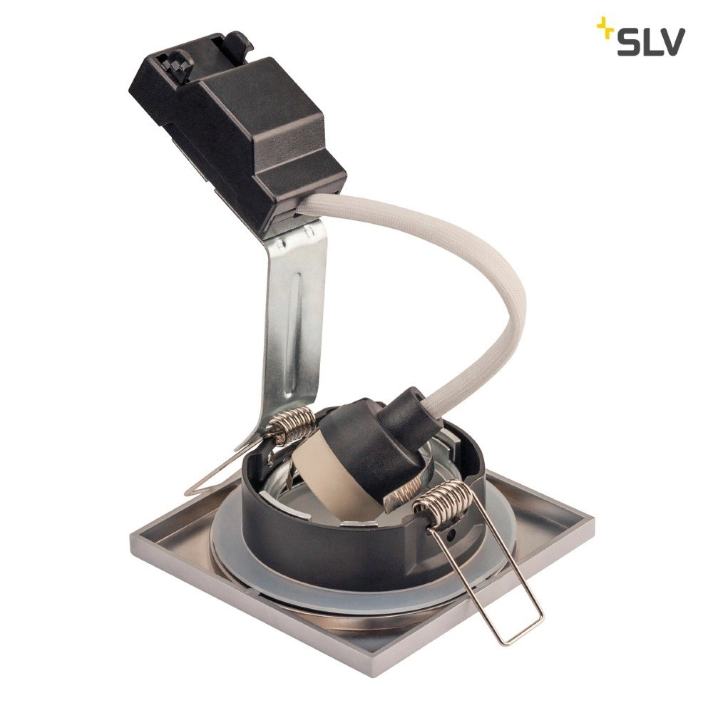 Inbouwspot Dolix Out GU10 Square voor buiten titaan SLV 4024163194891