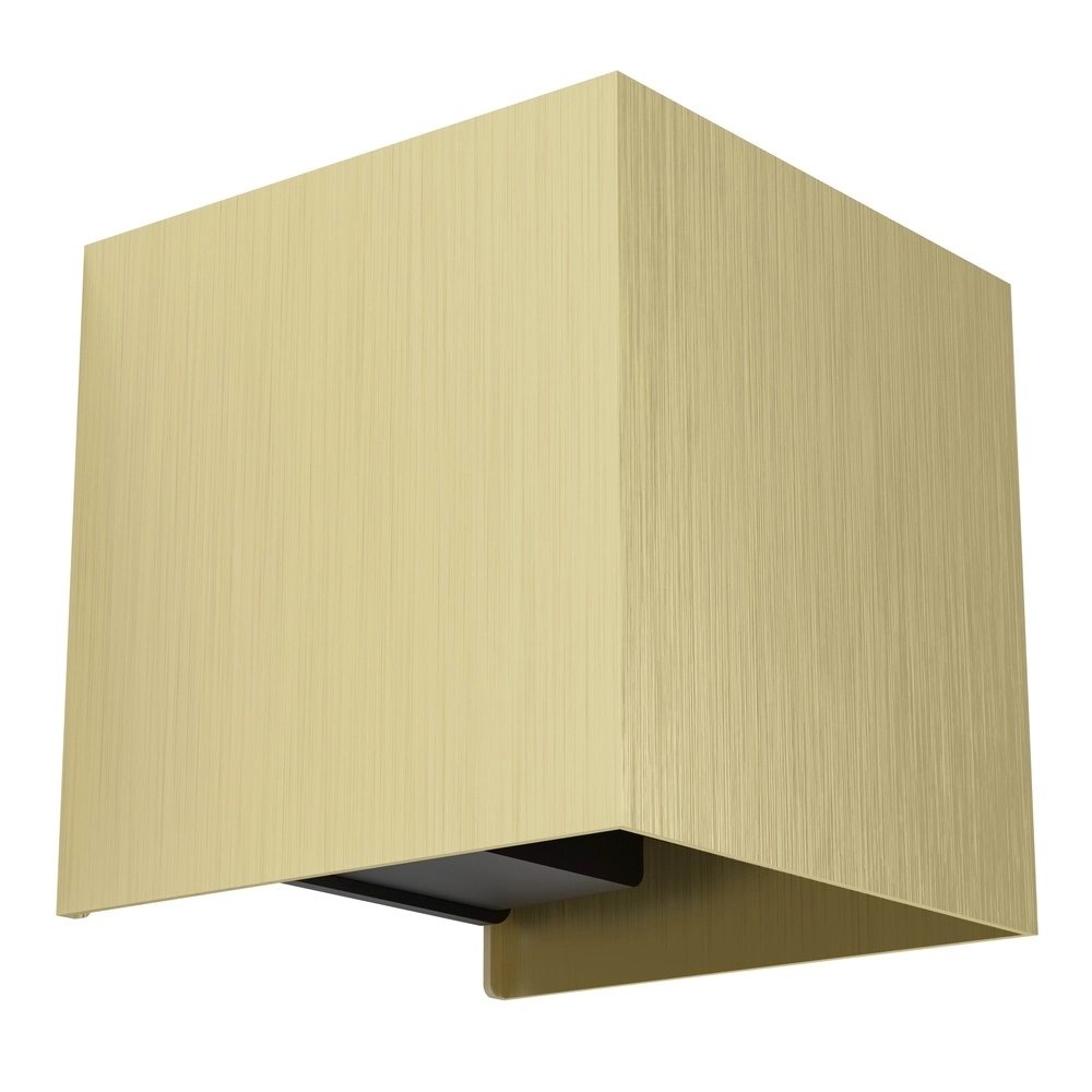 Led wandspot Valmontone up & down - geborsteld goud