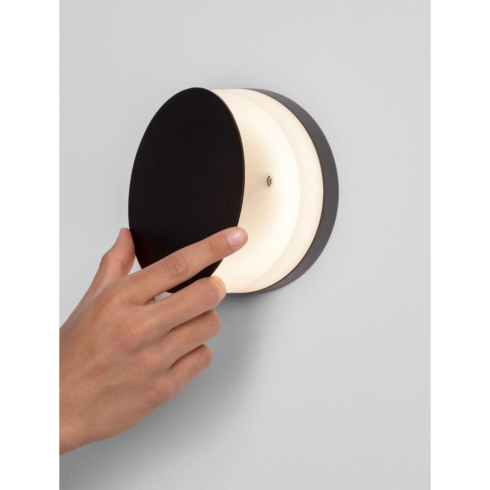 Ronde wandlamp Oono antraciet Lyora 5212017477170