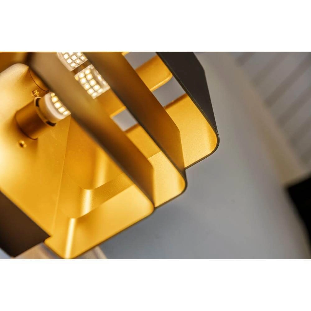 Design wandlamp Layers zwart met gouden binnenkant Artdelight 8720701101500